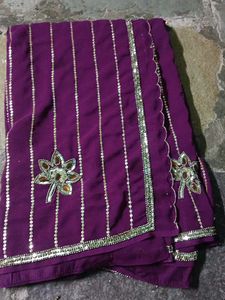 Elegant Purple Saree