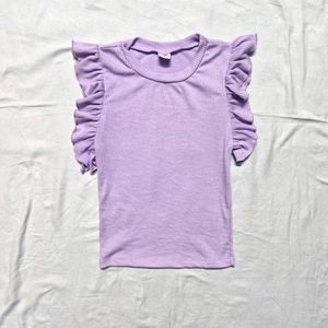 Lavender Ruffle Sleeve Top