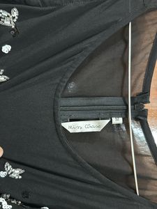 Black Embroidered Gown