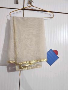 Women Off White Gown With Dupatta