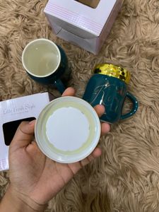 Pricedrop Porcelain Leakproof King &amp; Queen Mug Set