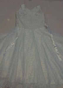 Elegant White flare frock