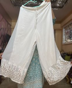 Lucknowi With Gotta Work Flaired Georgette Palazzo