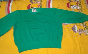 Crop Oversized  Sweater 💚