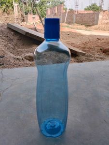 Blue Plastic Water Bottle
