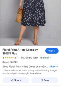 Floral Printed Aline Dress By Shein..
