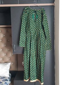 Green &amp; Gold Indian Dress