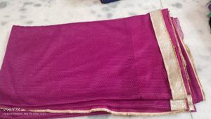 Pink Saree With Blouse