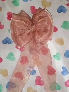 Triple Layer Hair Bow With Tail