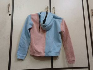 2 shade crop hoodie