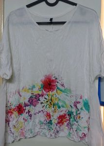 White Floral Top