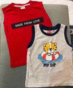 Pack of 2 sleeveless t shirts