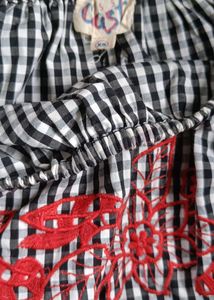 Gingham Off-Shoulder Top