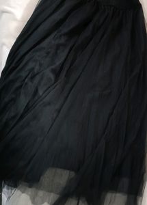 Beautiful Below Knee Length Skirt With Net Fabric.