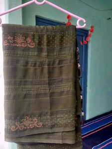 Jari &swaroski Saree For Mehndi