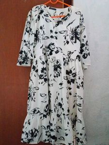 Floral Print Ruffle Hem Dress