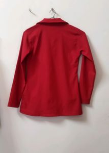 Lipstick Red Blazer Used Only Once Or Twice