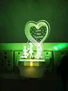 Beautiful Love Lamp Multicolour 3D Illumination