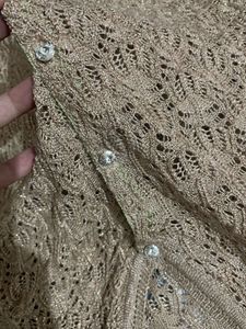 Vinatge Beige Knit Cardigan