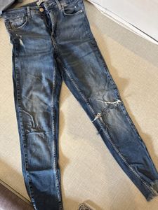 Ripped Blue Denim Jeans