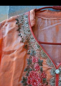 Shiny Silky Embroidery Kurta