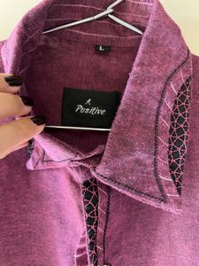 Maroon Patterned kurta