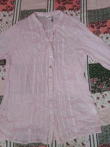 Pink Button-Down Top