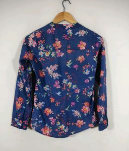 Navy Blue Printed Casual Top (Women&#39;s)