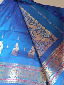 Kanjeevaram Arni Pattu  Blue Silk Saree
