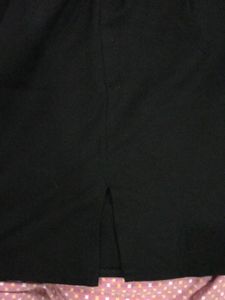 Black Skirt With A Slit