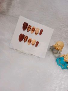 Brown Press-On Nails