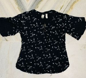 Western Short Top With Prints