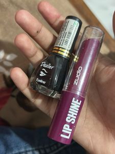 Zudio Lip Shine And Dazzler Eyeliner