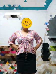 Drawstring Crop Top