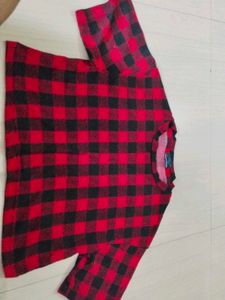 Red & Black Checkered Tee