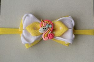 Grosgrain Unicorn Bow(Yellow)