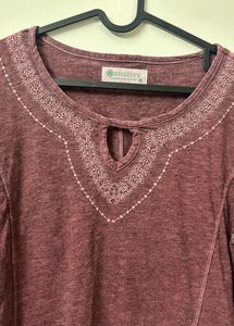 Brownish Red Tunic Top