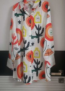Oversized Satin Shirt