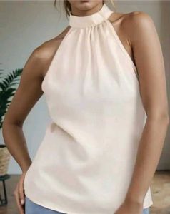 SHEIN Elegant Halter Neck Sleeveless Top