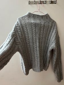 Cozy Gray Knit Sweater
