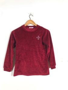 Velvet Maroon Casual Top (Girl’s)