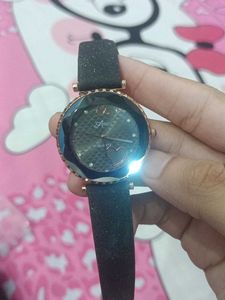 Girls Watch With Glitter Strap
