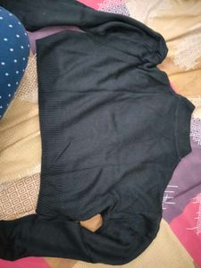 Black Knit Short Sweater