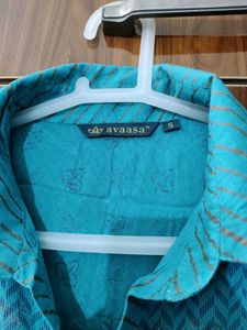 Sky Blue Kurti Sleeveless
