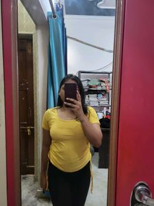 Yellow Ribbed Top