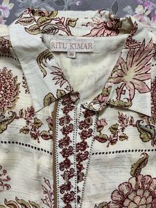 Ritu Kumar Crepe Floral Kurta Very Good Condition