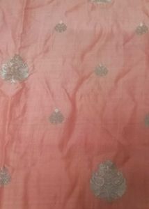Peach Embroidered Kurta and sharara without dupatt