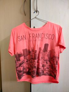 San Francisco-Themed Graphic Crop Top