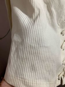 Ribbed Lace-Up Crop Top