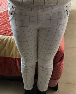 White Plaid Pants